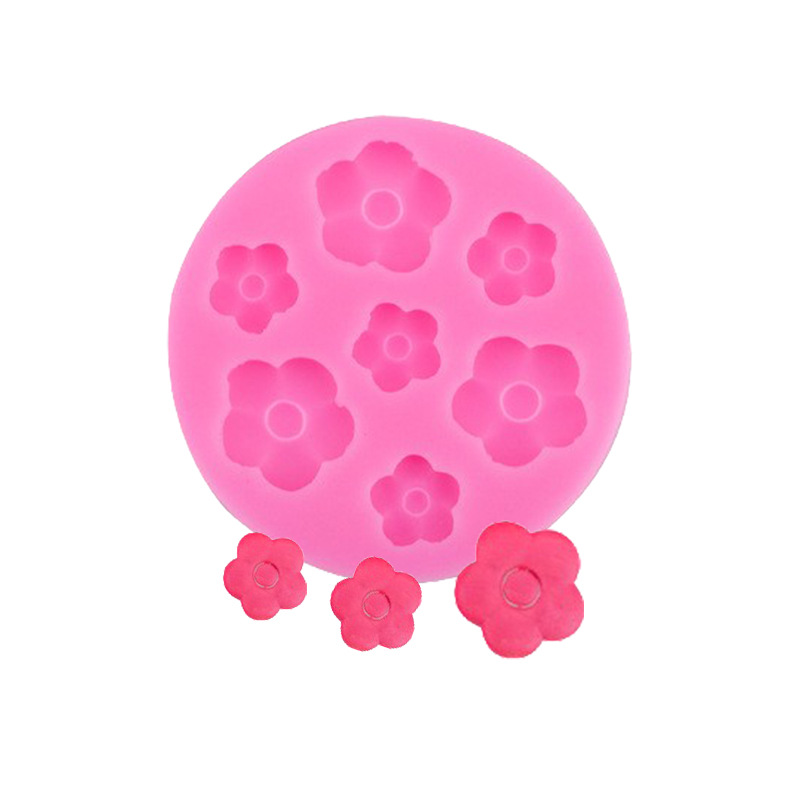 Grande y pequeña flor molde de silicona girasol postre pastel Decoración Accesorios epoxi arcilla cerámica suave