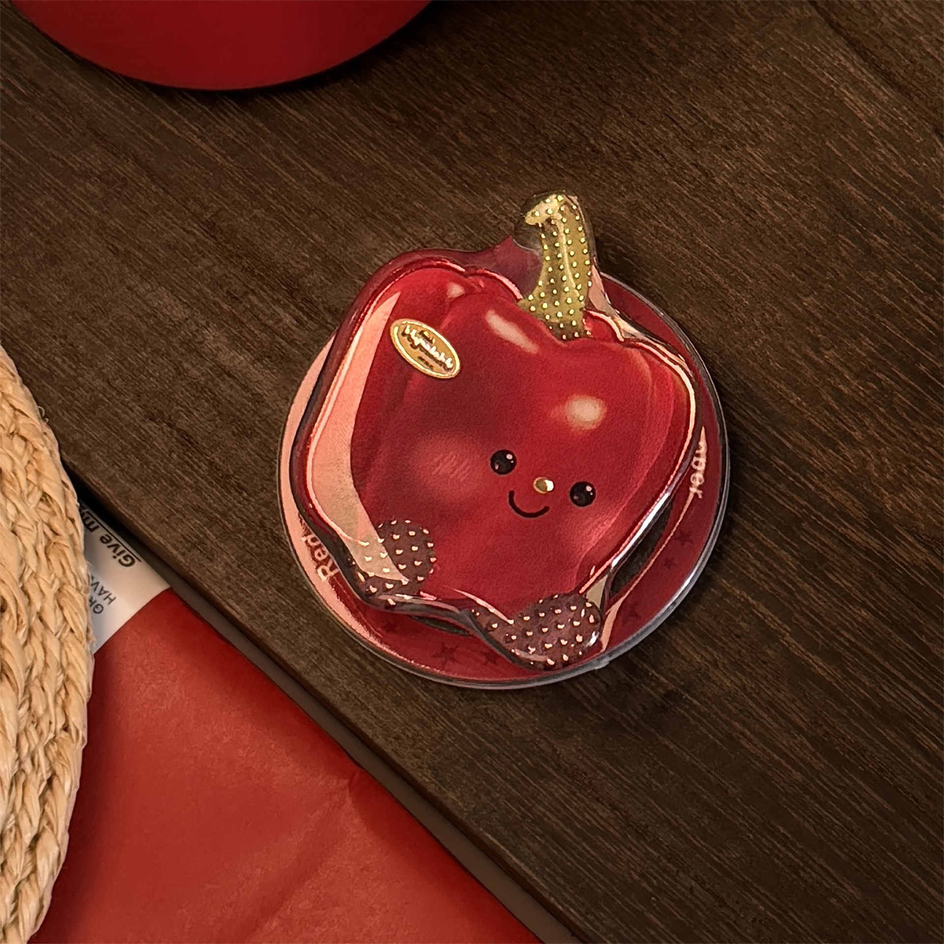 Cartoon vegetal de oro de lipa Magsafe succión magnética soporte de airbag portátil retráctil personalidad avanzada