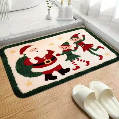 entrance mats, and decorative mats for – Avtomobil döşəmə paspasları - yy0721-christmas-4-4060cmskin-friendly-imitation-cashmere