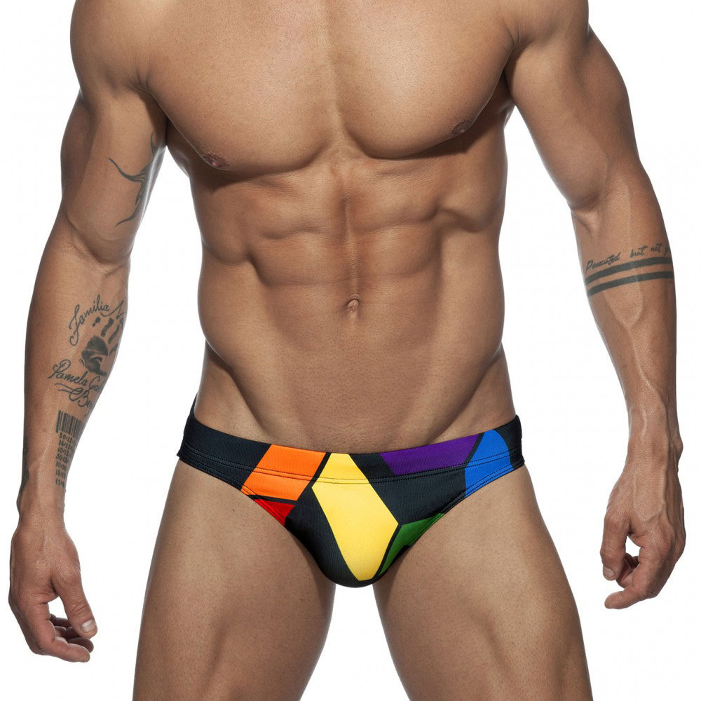 Men's New Striped Series Sexy Triangle Swim Trunks Fashion Tight Pool Beach Vacation Leisure Triangle Men