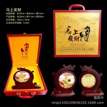马年生肖贺岁纪念品马上发财龙马精神送马年纪念币工艺品金属摆件