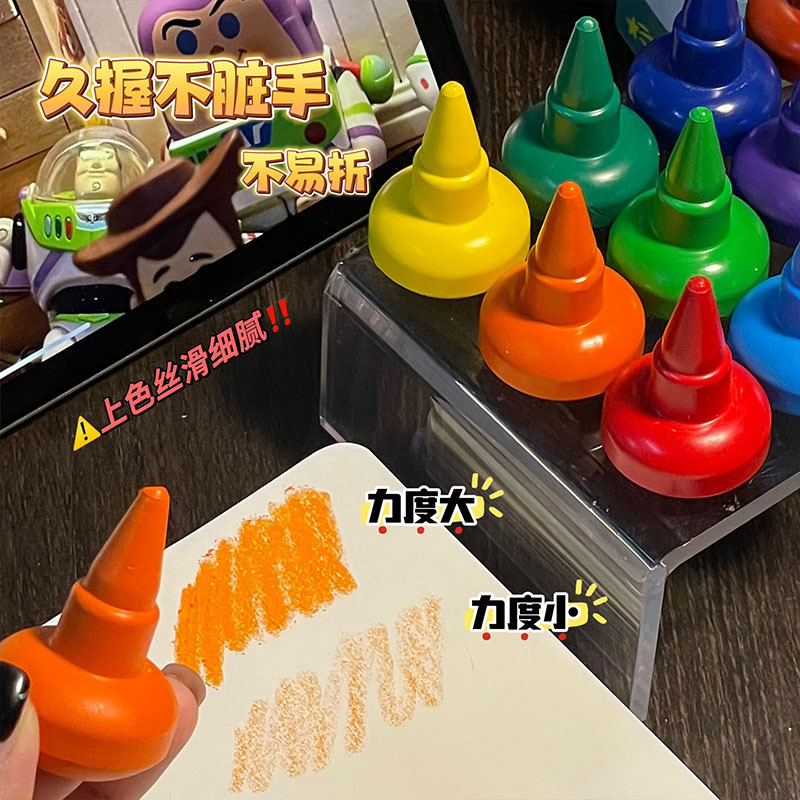 子供の色絵クレヨン趣味文房具指クレヨンセットはプラスチッククレヨン幼稚園の落書きをつけない|undefined