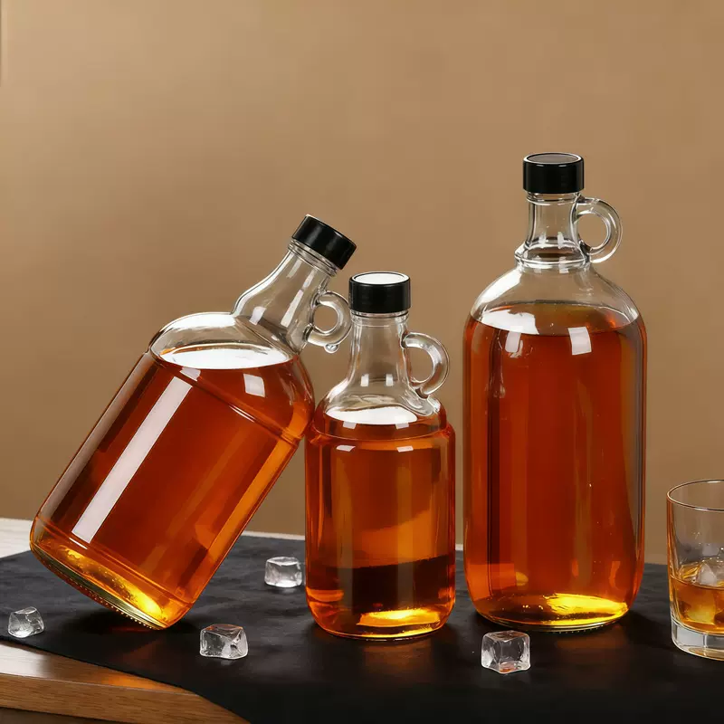 批发UV印刷加州红酒瓶加厚玻璃酒瓶密封药酒瓶青梅酒瓶自酿葡萄酒