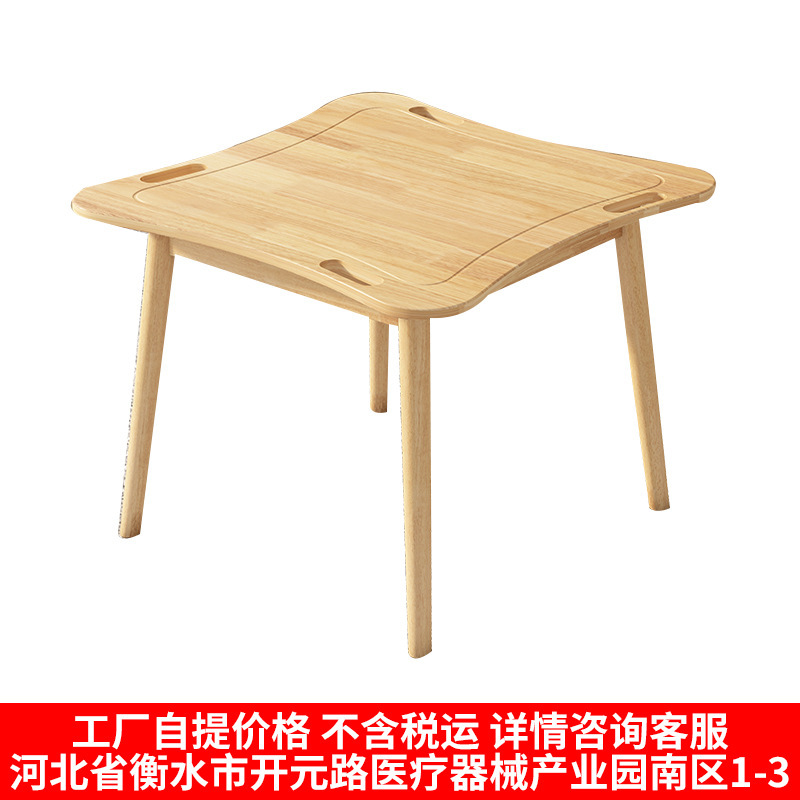高齢者向けのダイニングテーブルと椅子の組み合わせ、老人ホームのアパート家具、老人ホーム、介護施設、無垢材の高齢者テーブル、レジャーテーブル|undefined