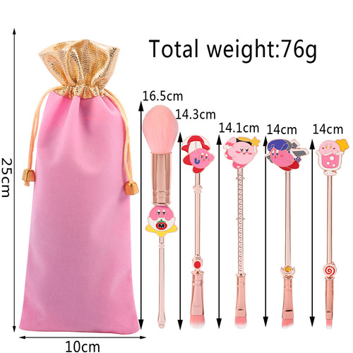Cross-border new arrival Kirby-themed makeup brushes and figurine toys, Nintendo game peripherals