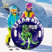 利成厂家现货充气恐龙滑雪圈PVC雪橇耐磨耐寒PVC充气滑雪管滑雪板