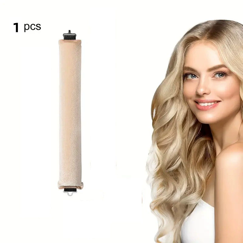 3-hook velvet hair curlers, big-wave sleep rollers set, multi-piece plush curling rods