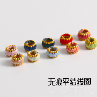 6 strands encrypted flat knot seamless coil/diy hand braided rope bracelet red rope braided line wreaths all loop accessories