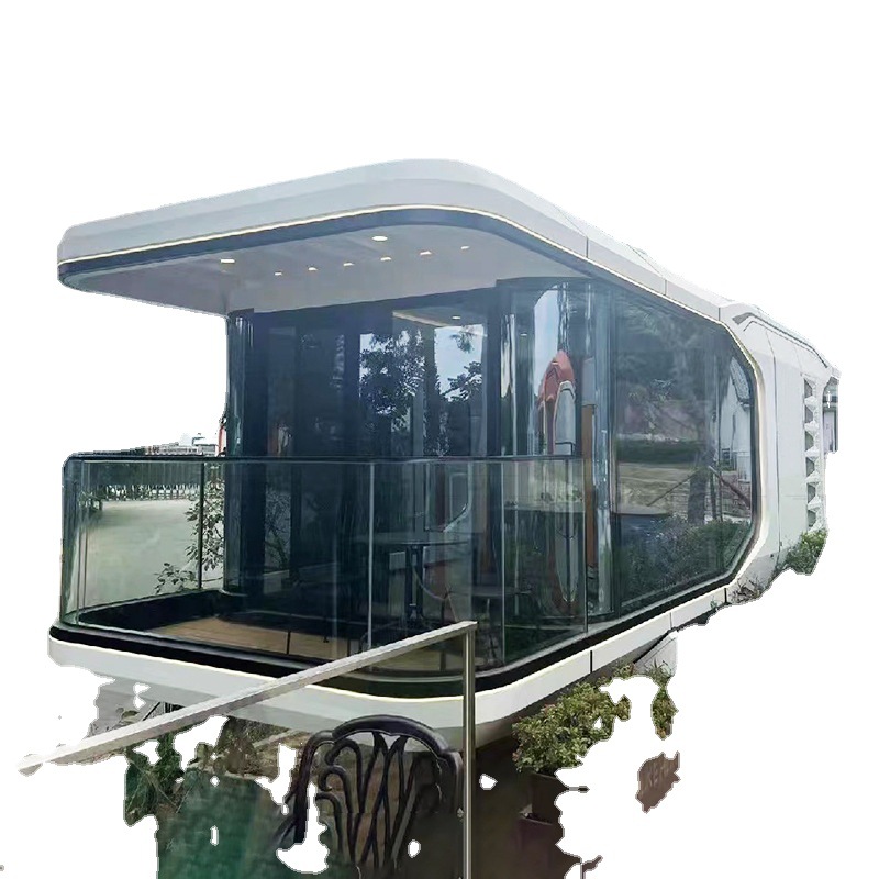 Quioscos móviles en el área escénica de la plaza Camping móvil Comida cabina de venta de productos terminados desayuno cabina de cápsula espacial