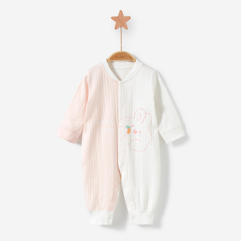 Mono para bebé para primavera, otoño e invierno, capa base cálida de algodón puro para recién nacidos, conjunto de otoño para niños pequeños, pelele unisex, ropa para bebé. image 8