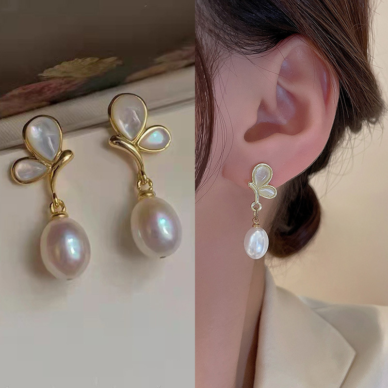 Zirkonia Und Perlen Ohrstecker Für Damen Elegant Für Den Alltag_voghion.com