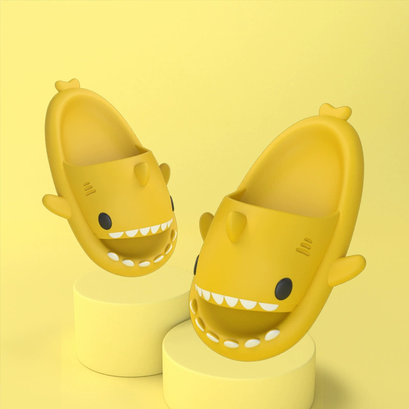 Детская бабочка-шлепанец Shark, тапочки-слиперы, нескользящая обувь, семейный стиль, мягкая подошва
