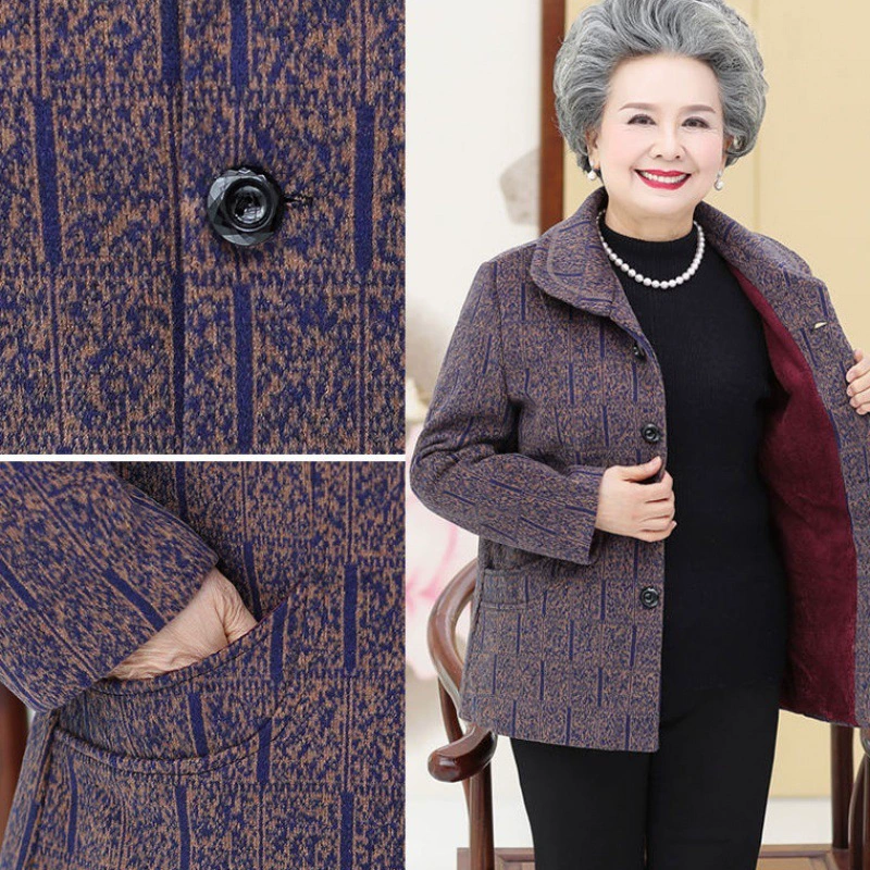 Autumn warm jacket for elderly, set, 60-70-80 years
