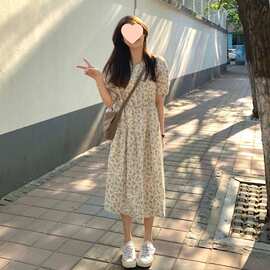 夏季年新款海边度假气质碎花连衣裙子桔梗茶歇法式长裙女春装