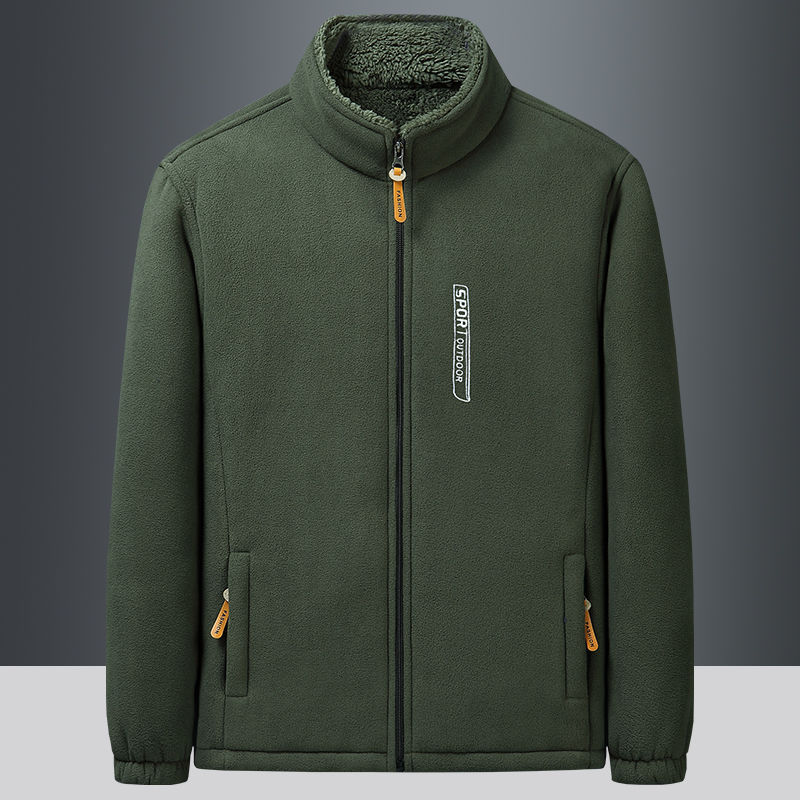 Nuevo abrigo de terciopelo de pelusa de cuello de hombre chaqueta casual chaqueta ropa de invierno chaqueta uniformes escolares fábrica de comercio