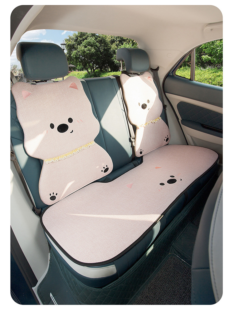 Suitable for Xpeng Monam03 Qin Plus Mg4 Song Pro Car Seat Cushion Half-Pack Cartoon Breathable Seat Cushion