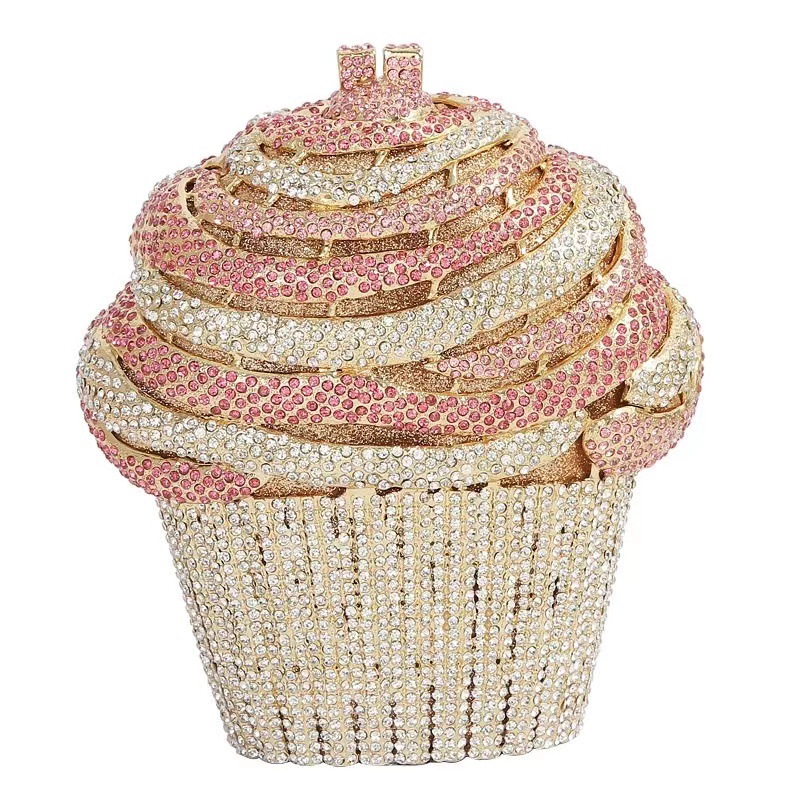 Bolsa de cena de diamante de helado bolsas de cena de diamante de helado bolsas de mano de metal de mujer