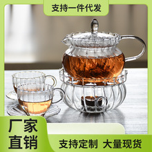 40HP欧式复古玻璃茶壶茶具套装养生煮泡水果花茶壶可加热