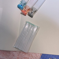 ST head-pressing refill for practice questions, neutral pen refills, minimalist press-type replacement refills—0.5 size, with gourd-shaped tip