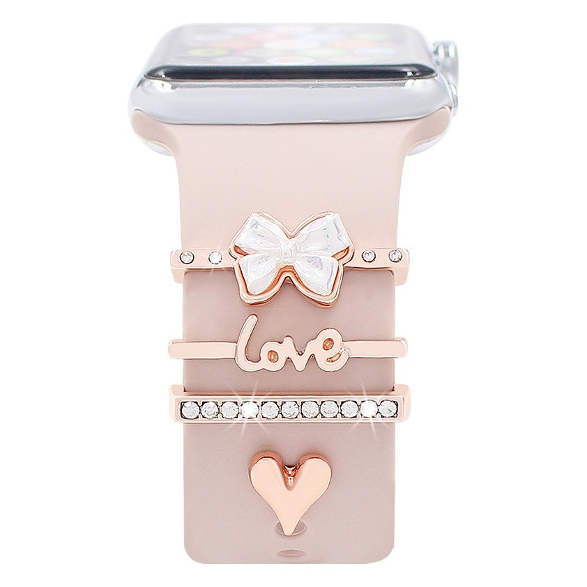 Suitable for apple watch band decorative ring apple watch universal silicone watch band decorative ring decorative nail