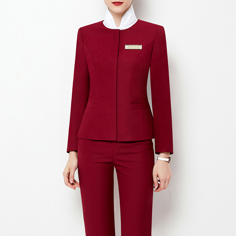 Red classic suit, set, uniform, custom-made