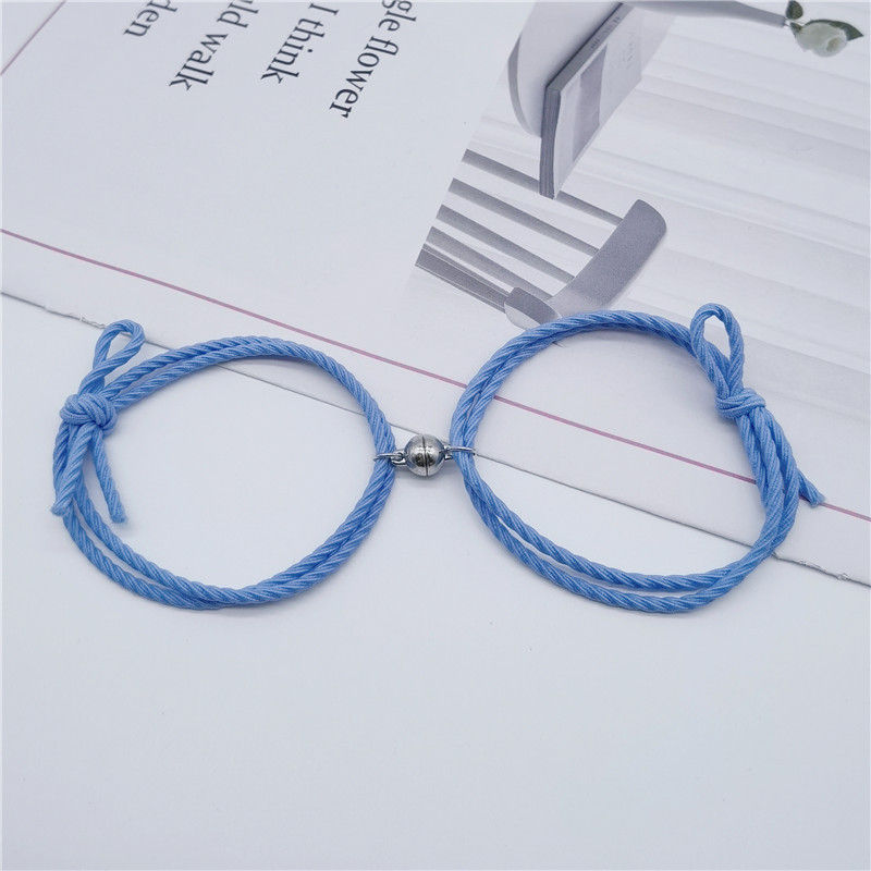 Semplice braccialetto magnetico elastico braccialetto magnetico studente buon amico amicizia braccialetto rete rossa fidanzata coppia braccialetto_voghion.com