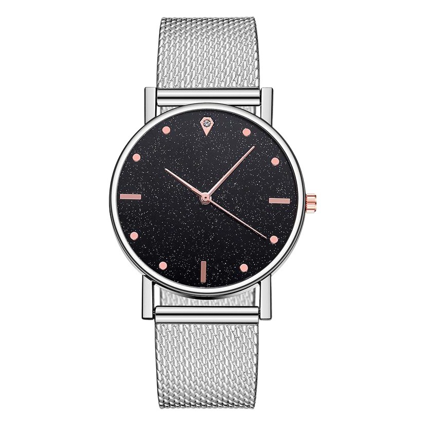 Fábrica al por mayor de comercio exterior Venta caliente banda de silicona reloj de cuarzo estrellado de las mujeres reloj de moda casual de negocios de moda