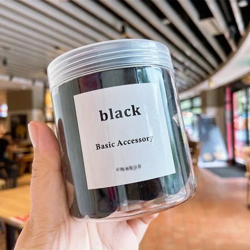 50本の缶入り韓国版グラデーションヘッドロープタオルリング皮筋シンプルキャンディー色ヘアロープ高弾力無縫い目ヘアリング|undefined