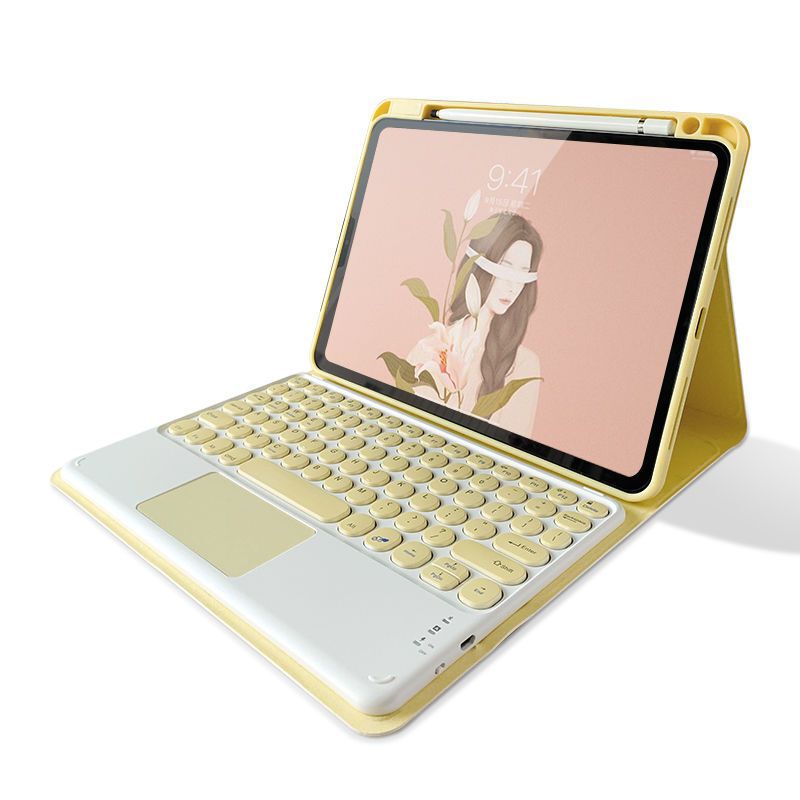 2025Ipad10.2 Bluetooth Touch Keyboard Pro11 Generation Protective Cover Pen Slot Air76 Magnetic 10 Silent Mouse