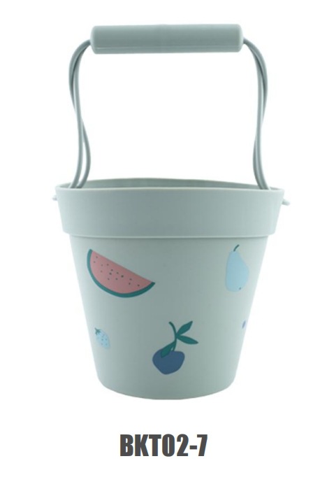 Jugar herramientas de arena Material de silicona Cubo de arena junto al mar Jugar herramientas de arena silicone beach toys