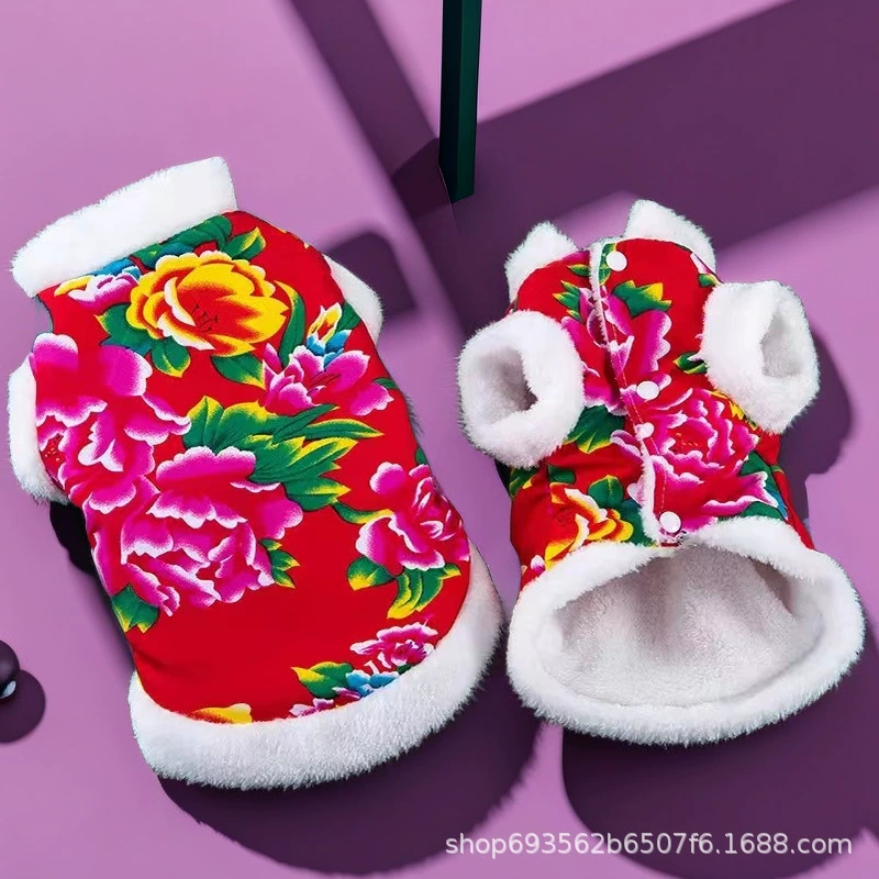 Собачья одежда плюс бархатная и теплая осенью и зимой