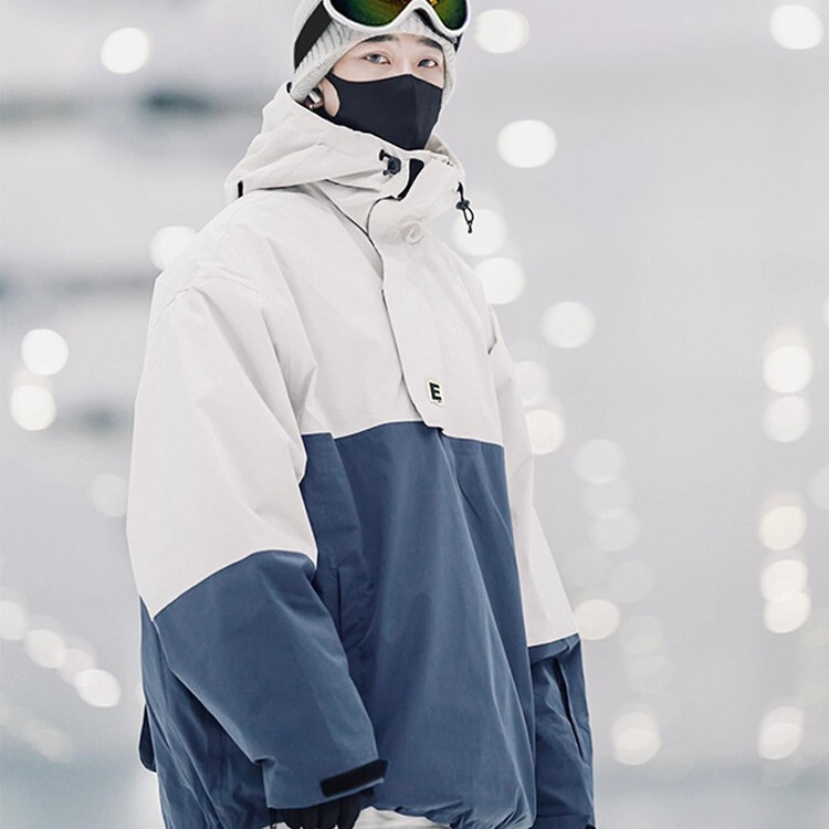 Cold-Proof Ski Suit for Couples, Mountaineering Ski Suit, Two-Piece Waterproof Fleece-Lined Warm Jacket, Ski Pants