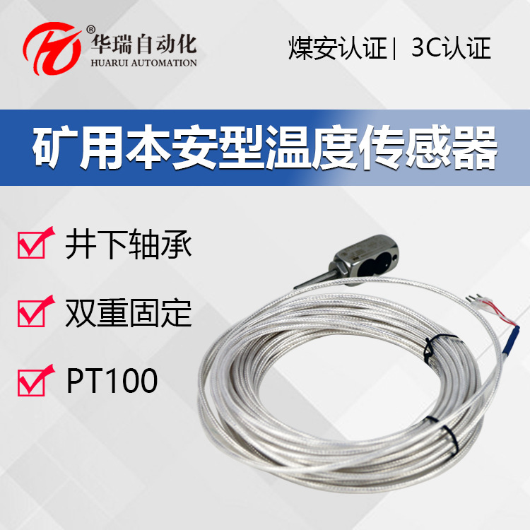 华瑞GWP200防爆铂热电阻测温探头矿用温度传感器井下不锈钢感温仪