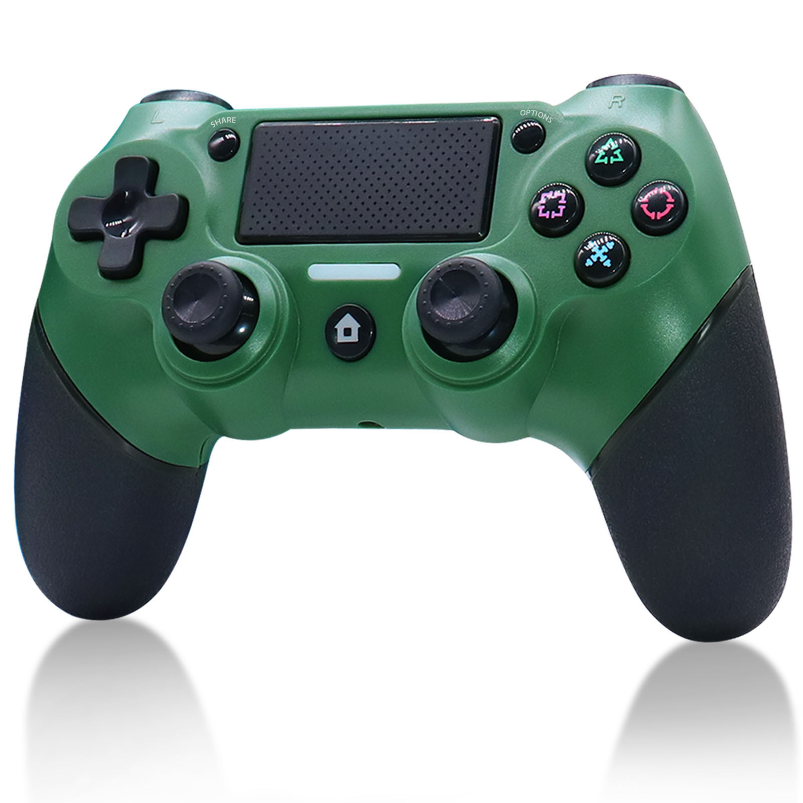 Manejador de juego P4 recubrido de goma de molde privado Controlador de mango Bluetooth P4 inalámbrico de doble onda vibración de cabello continuo somatosensorial