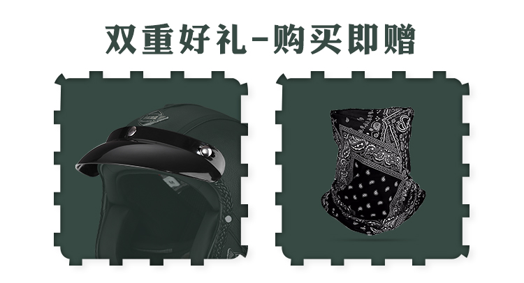 3C Certified Retro Cruiser Motorcycle Helmet Men Women Scooter 3/4 Helmet
