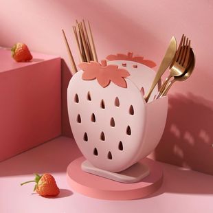 Trendy Chopstick Holder for Home Use, Chopstick Basket Storage Rack, Draining Chopstick Cage, Chopstick Tube, Kitchen Utensil Spoon Storage Box