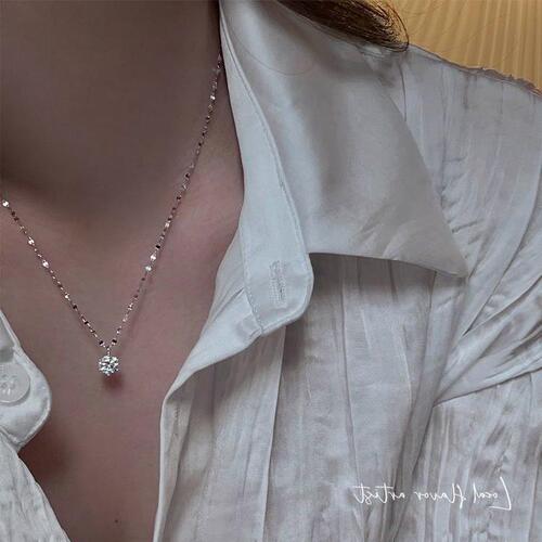 Dongju Japan Korea Spring Autumn Necklace for Women Ins Lockchain Lightweight Luxury Unique Design Sense Gentle Elegance Simple Sister-in-law