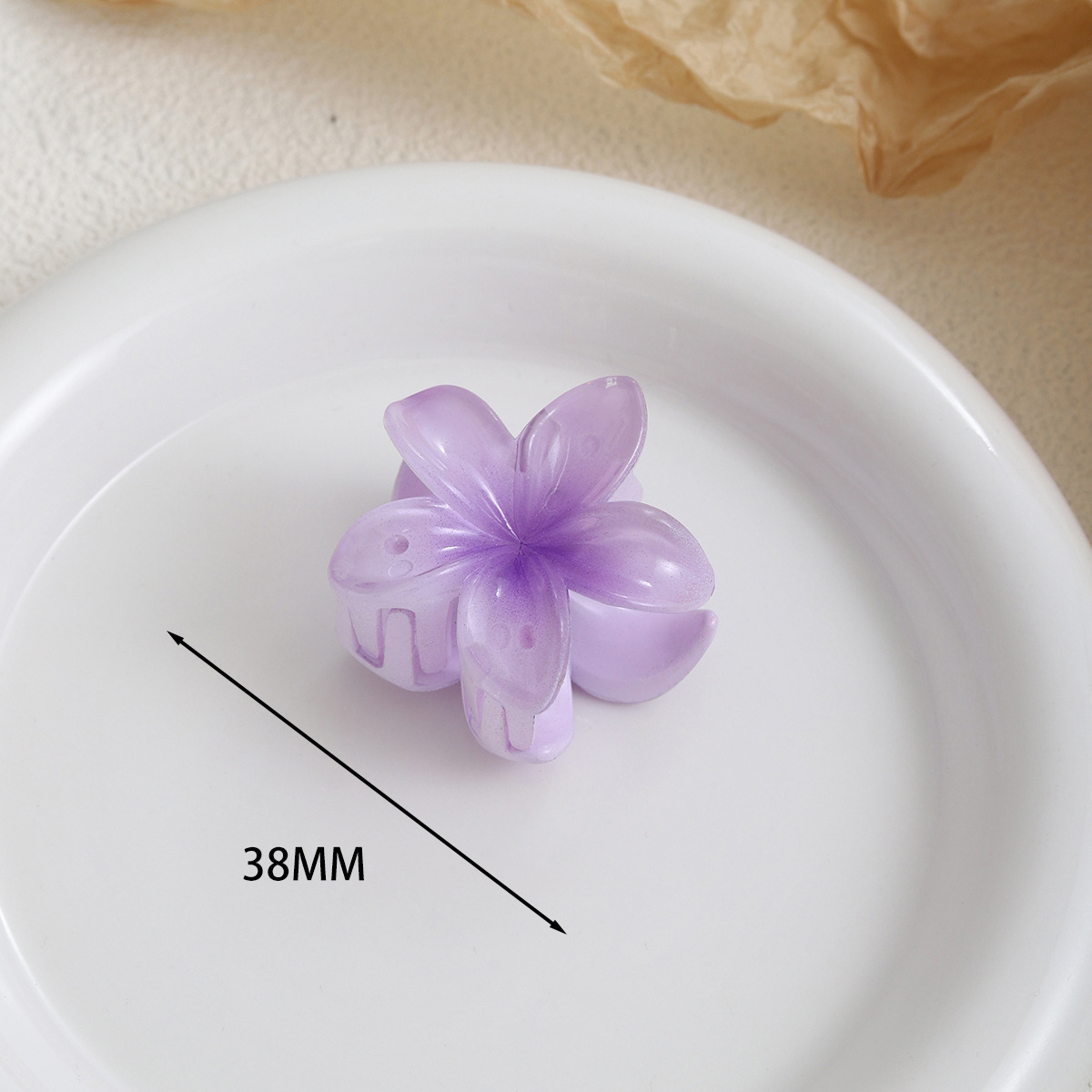 Purple flower gripper 4cm