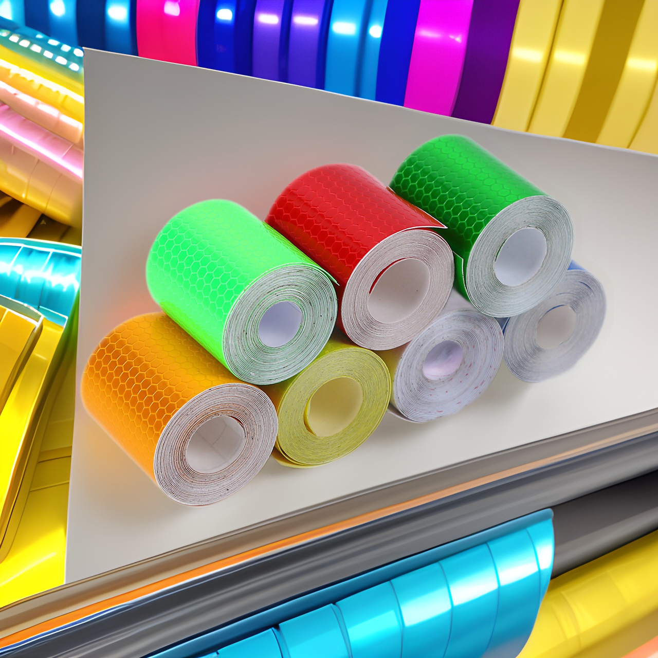 人气亚马逊5cm 3米 背胶校车反光警示条货车自行车装饰贴夜间显