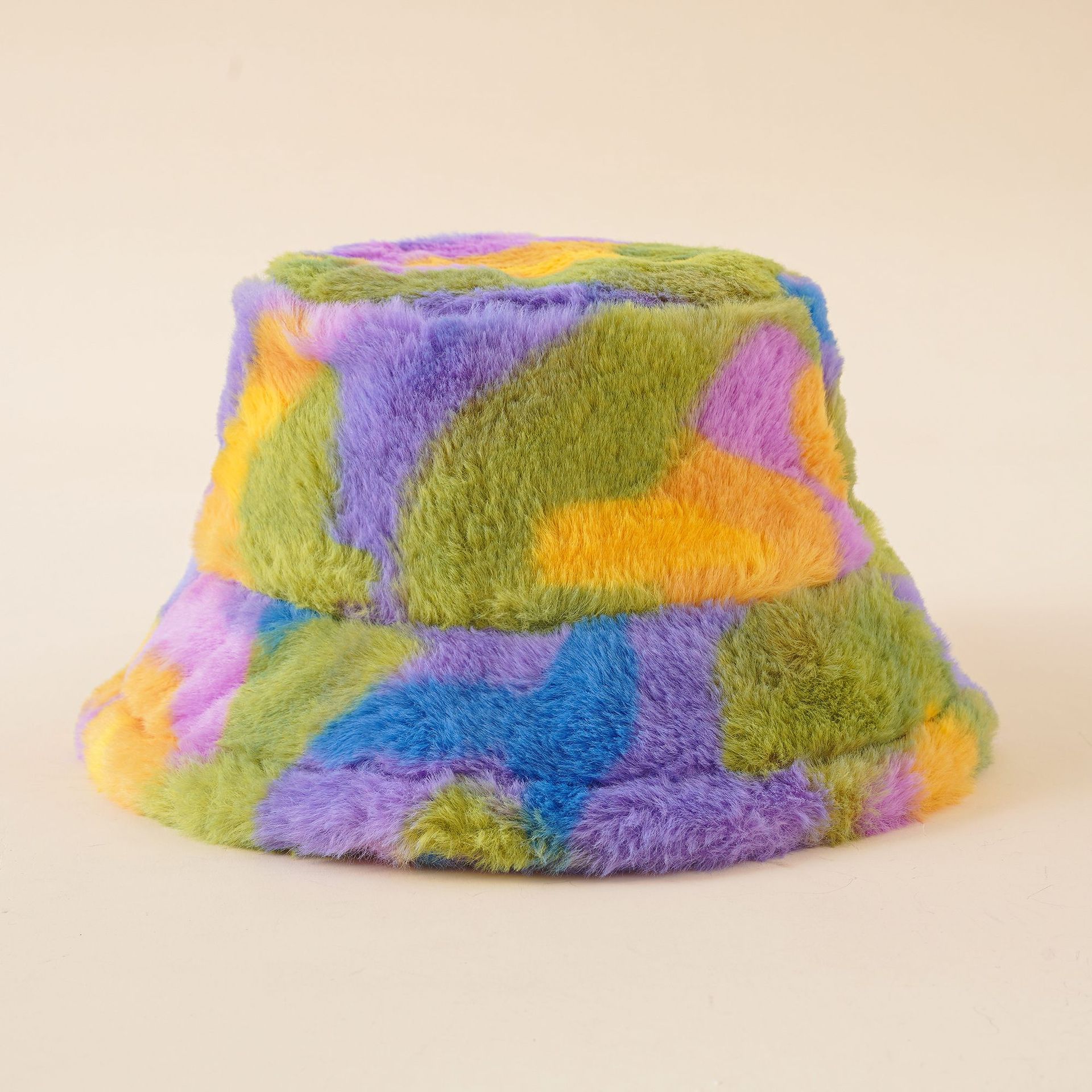 Color europeo y americano atado teñido sombrero de pescador moda hombres y mujeres Otoño e Invierno estilo coreano pintura de tinta Moda cuenca sombrero