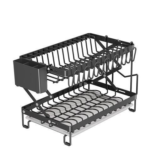 Cross-border Amazon kitchen bowl and utensil draining rack, bowl and plate storage rack, foldable household countertop bowl stand, storage rack