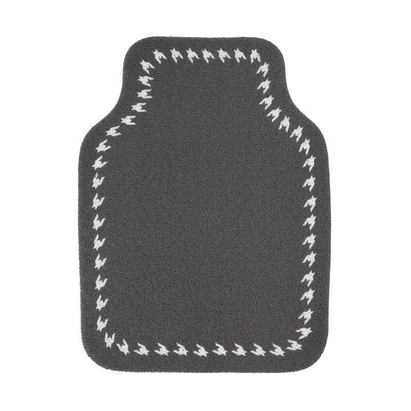 Universal Houndstooth Silk Car Floor Mat Simple Dirt-Resistant Wear-Resistant (Universal Foot Pad) - front-row-single