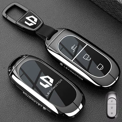 Suitable for Zero Running Key Car key bag - vinyl-zero-run-b-model-piano-blackcar-logo-trapezoid-buckle