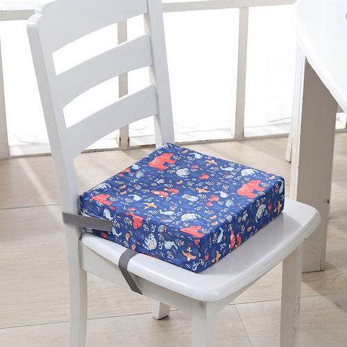 Children's dining chair heightening cushion adjustment primary school student waterproof cushion baby cartoon seat cushion thickening and heightening cushion