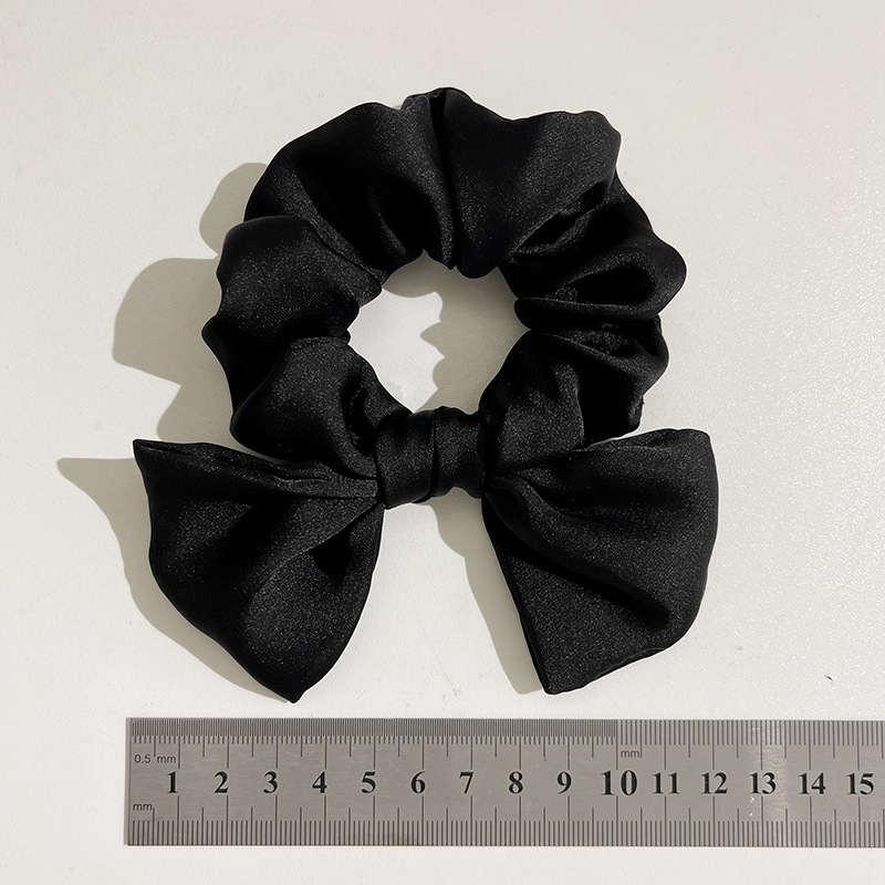 8g Weight Hair Tie Hair Accessories Type 1 Piece Quantity Holiday, Daily Occasion satin Material Solid Color, Bow Knot Pattern Women's Gender Sweet, Simple Style Style Women's Sweet Simple Style Solid Color Bow Knot Satin Hair Tie 9