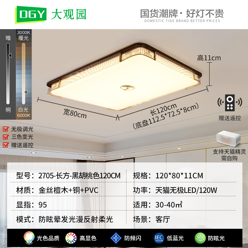 Gran vista jardín dormitorio lámpara de techo nuevo estilo chino lujoso simple lámparas modernas lámparas de dormitorio lámpara de habitación lámpara de dormitorio principal lámpara de cama 523L