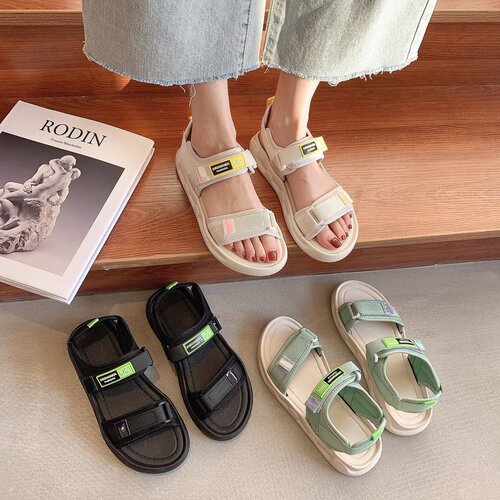 Women's sandals  summer new fashion outerwear flat beach slip-resistant soft bottom sports sandals cross-border wholesale