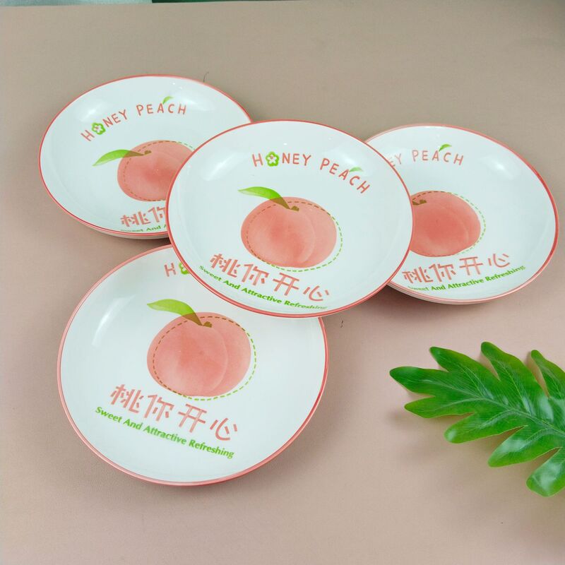 Underglaze Color Craft High Color Value Household Ceramic Tableware Dinner Plate Disc Small Fresh Household Dish Fruit Plate Soup Plate