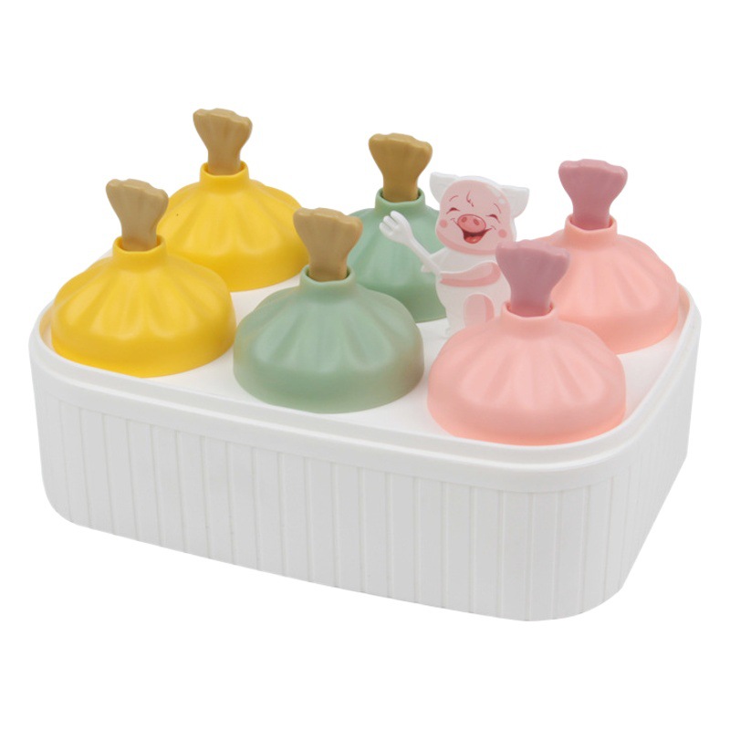 Pequeño vapor simple cuatro-rejilla molde de helado colorido pimienta helado Popsicle flor casera seis-rejilla Popsicle molde