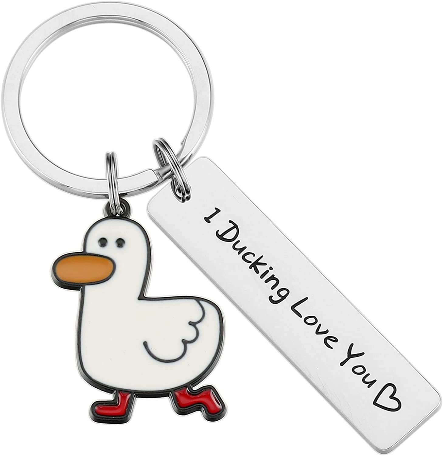 Cute Duck Stainless Steel Unisex Keychain display picture 1